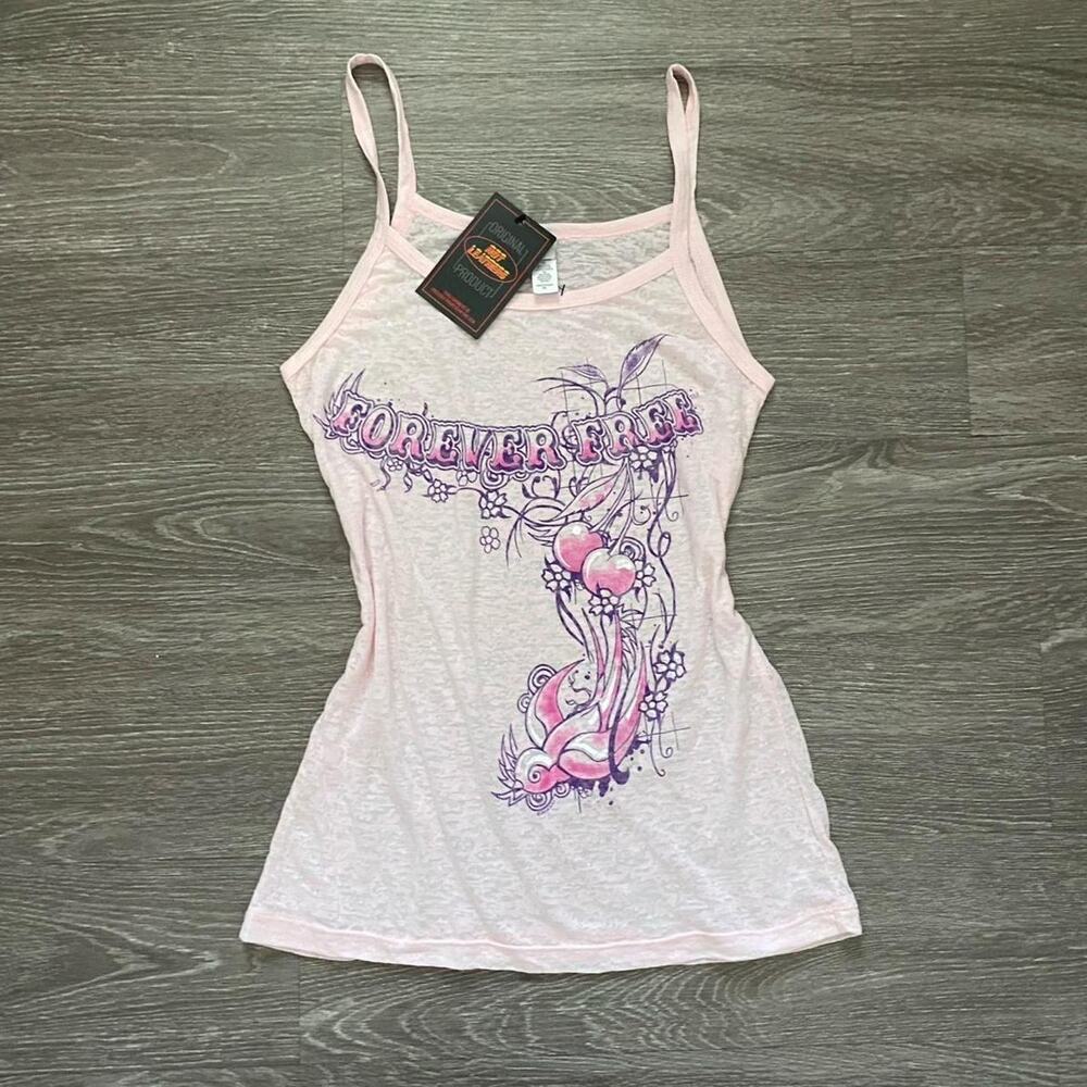 Deadstock hot leathers pink tank